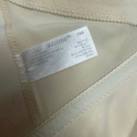 Vintage Adonna Longline Bra 34B Champagne Backless Strapless Fully Padded NEW - Picture 4 of 7